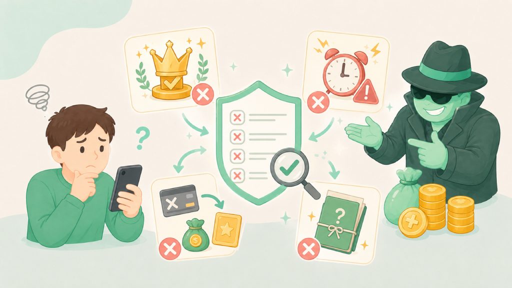 悪質サイト特有の要素がないか？